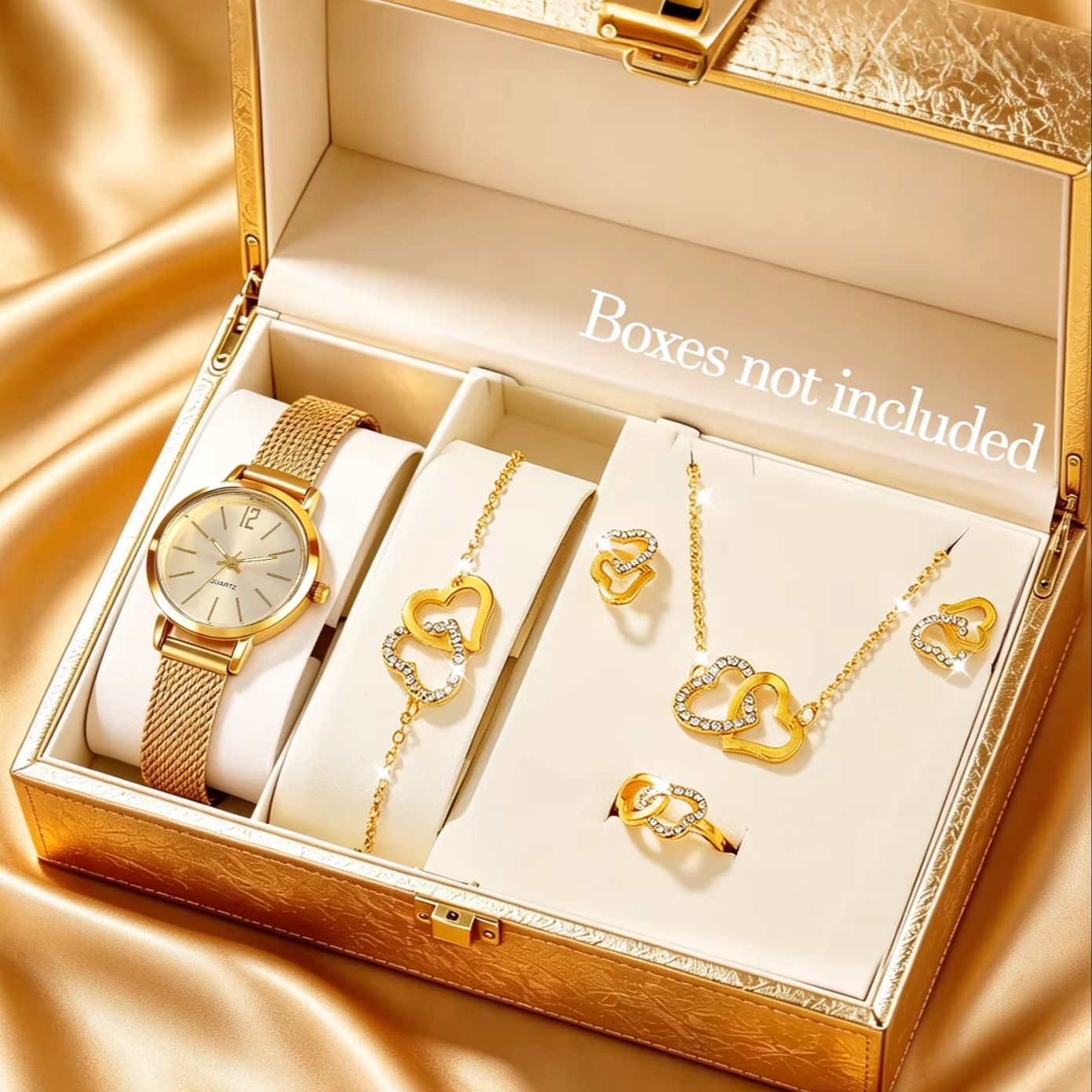 Luxury Watch Gift For Her - Set van 6 elegante, minimalistische dameshorloges