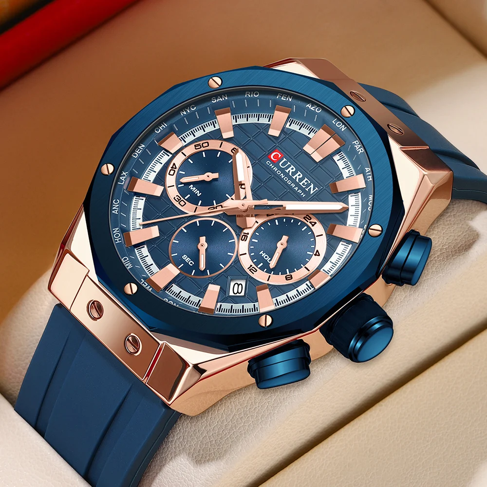 Luxury Watch Investment - Curren Luxe Merk Hoge Kwaliteit Chronograaf