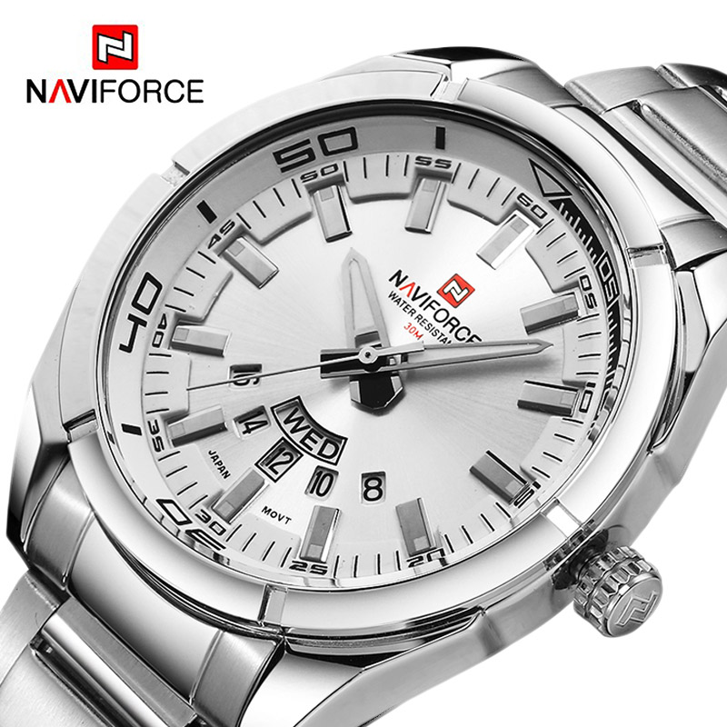 Luxury Watch Maker - NAVIFORCE Merk Mannen Horloges Volledig Staal