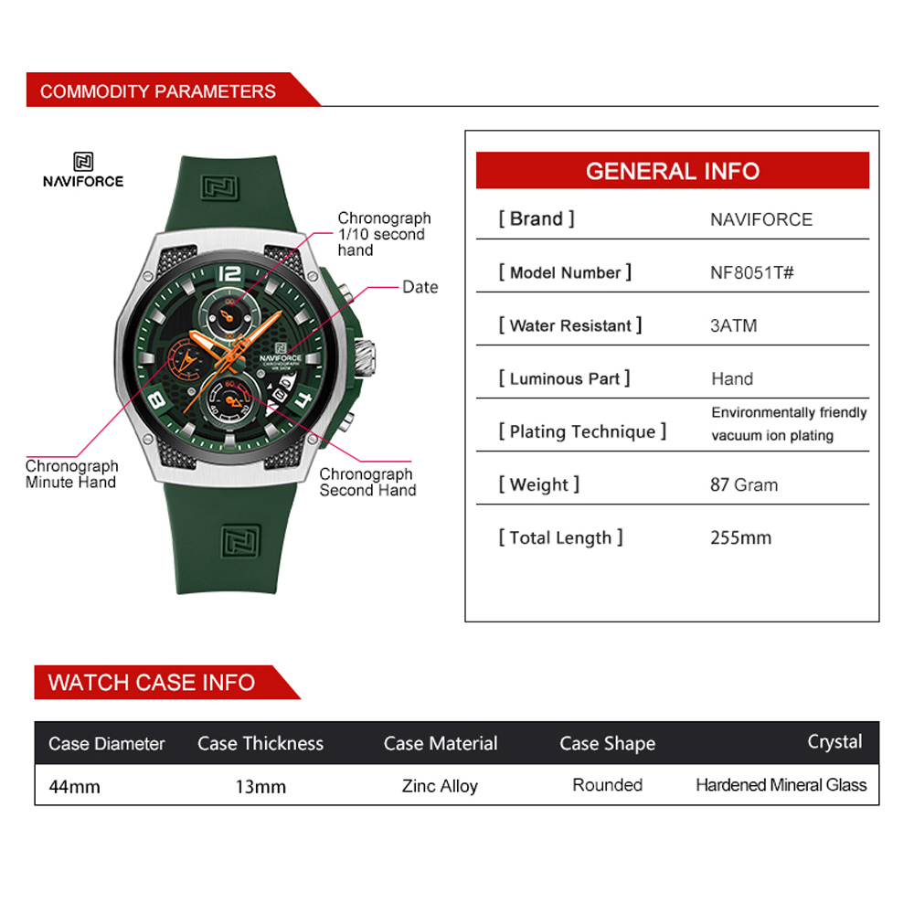 Naviforce Heren Casual Sport P - Luxury Watch Maker recensie en prijs